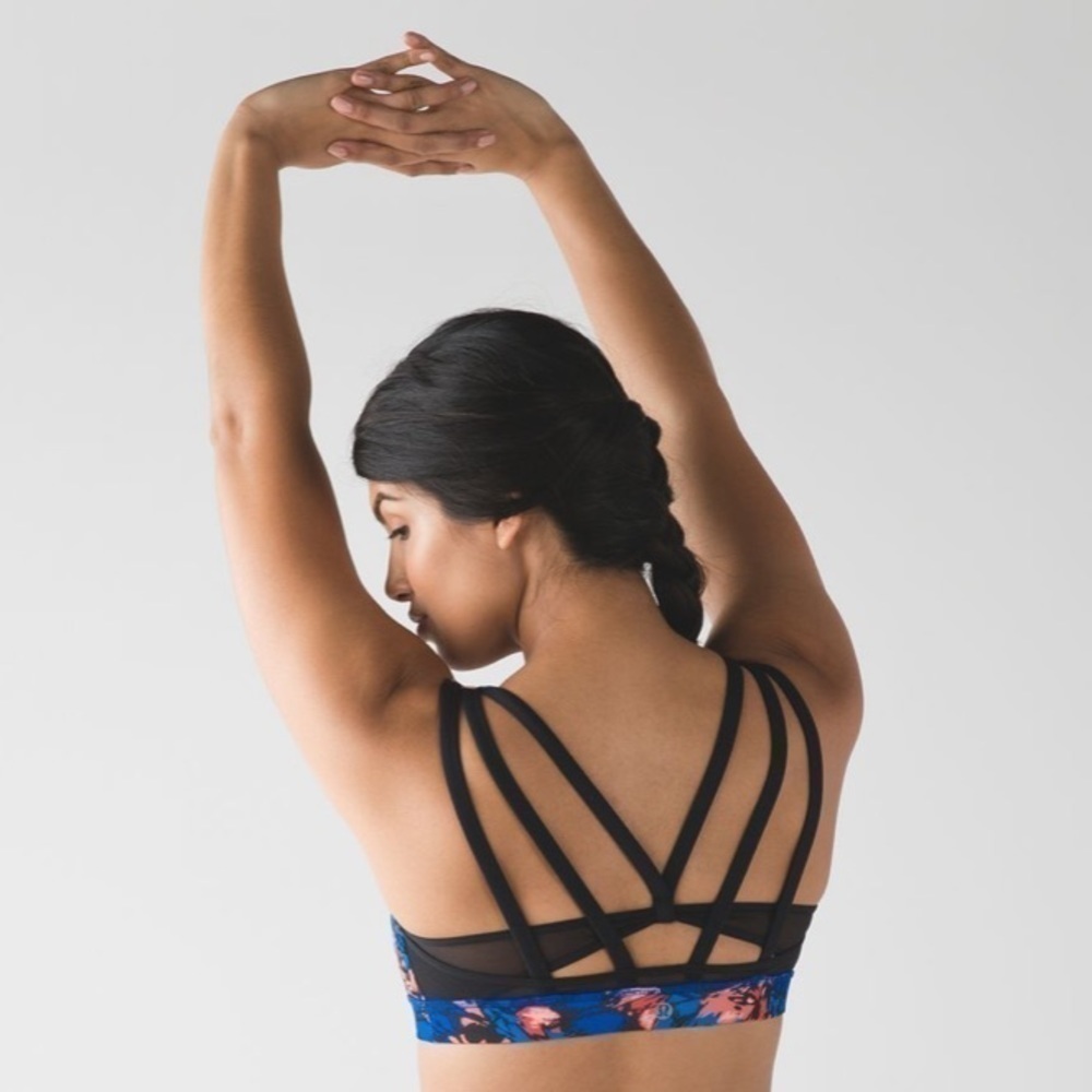 Lululemon Mini Paint Storm Harbor Blue Energy Bra (Exhale)
